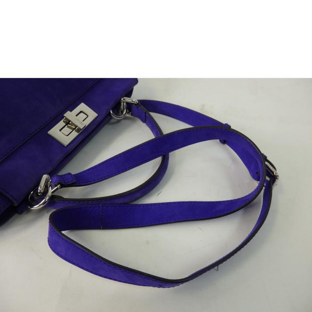 Fendi Peekaboo Regular Suede Bag Purple - Picture 5 of 8